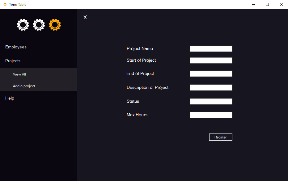 Add Project Page