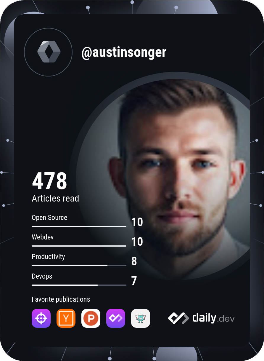 Austin Songer's Dev Card