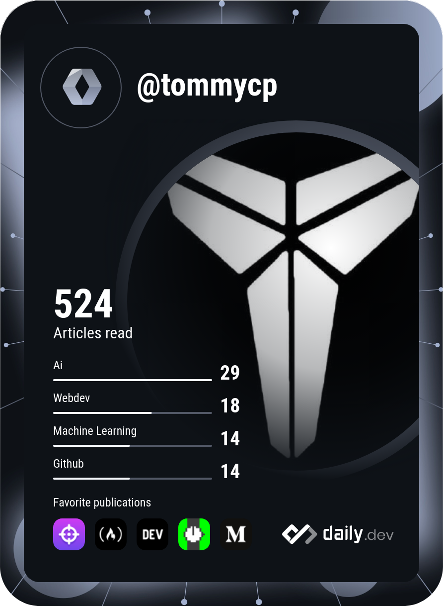 Tommy Pang's Dev Card