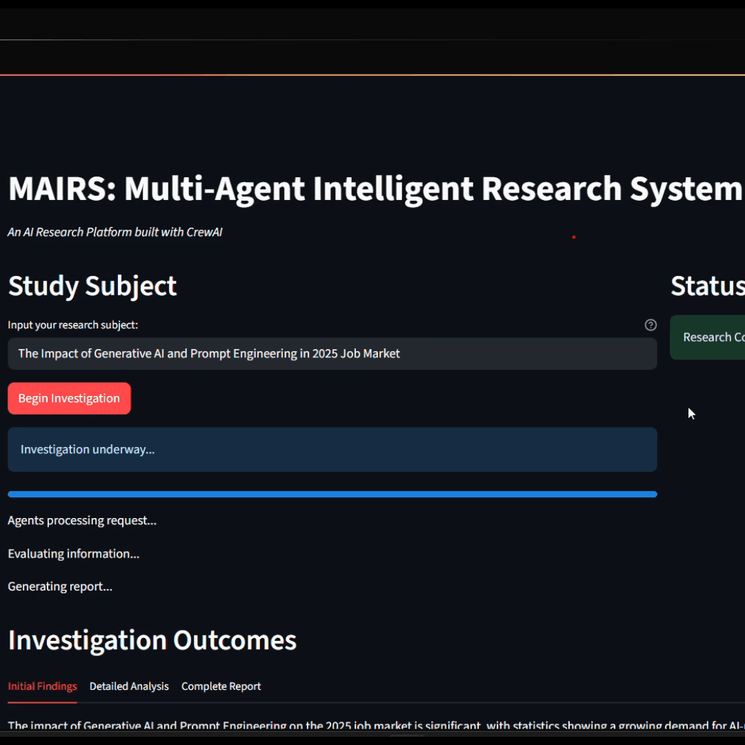 MAIRS Research System