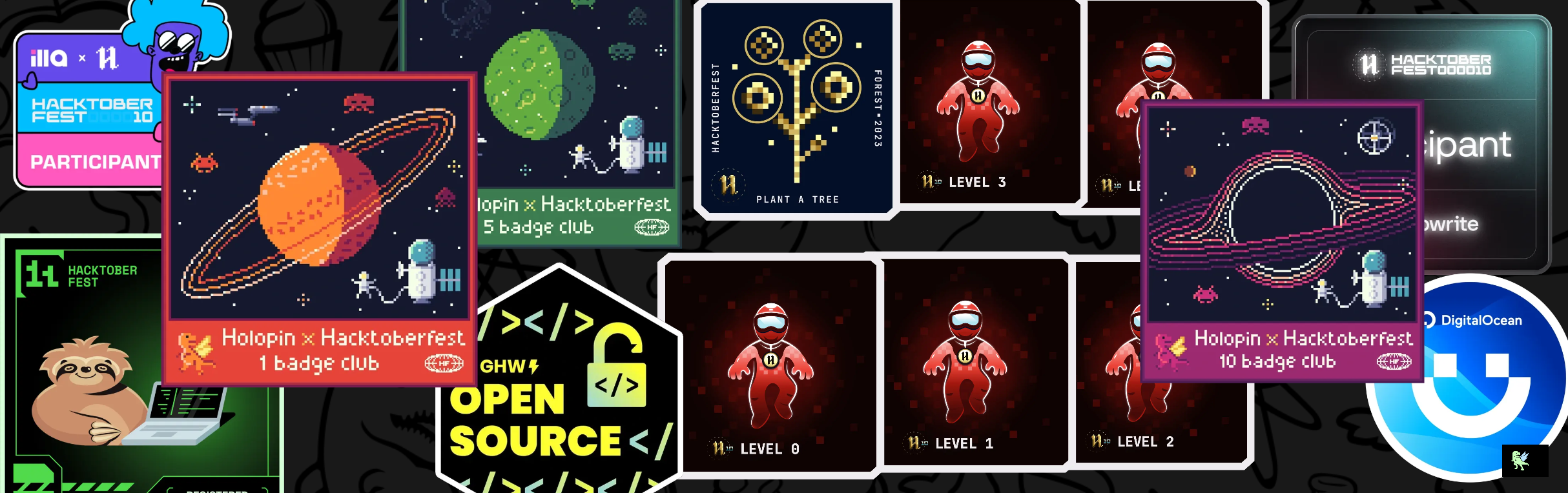 An image of @venom2's Holopin badges, which is a link to view their full Holopin profile