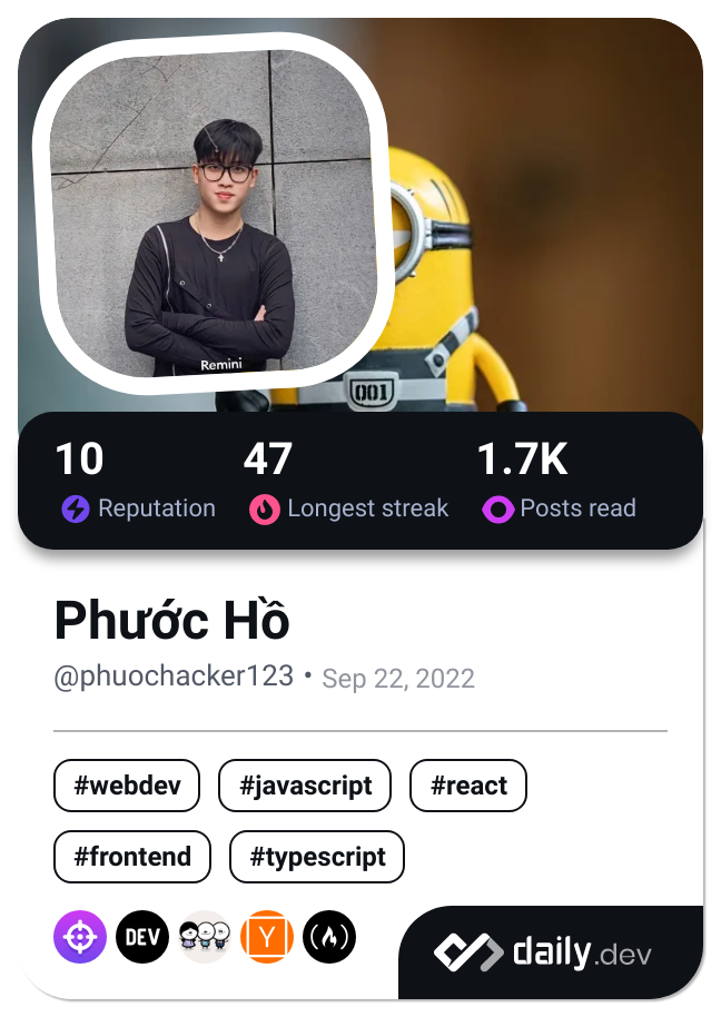 Phước Hồ's Dev Card