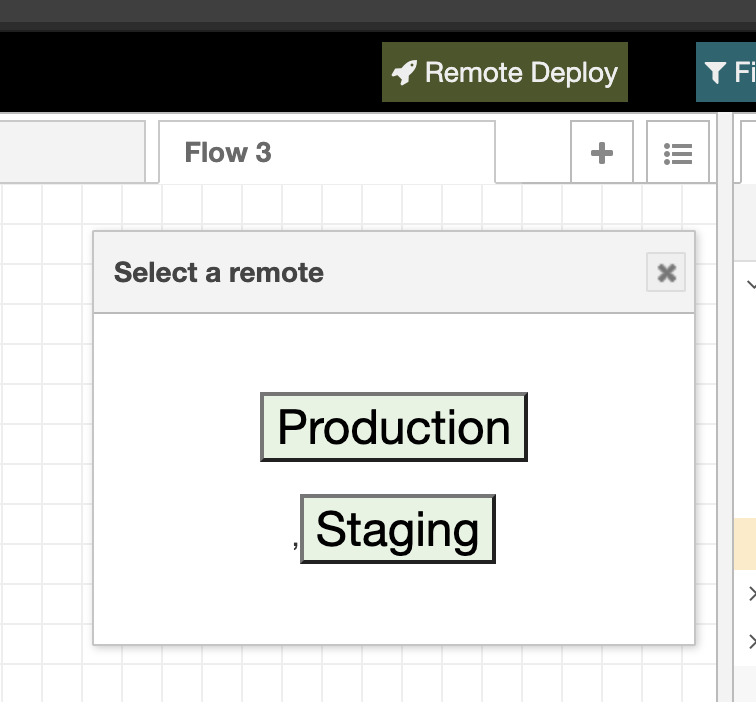 Remote Deploy Remote Selection