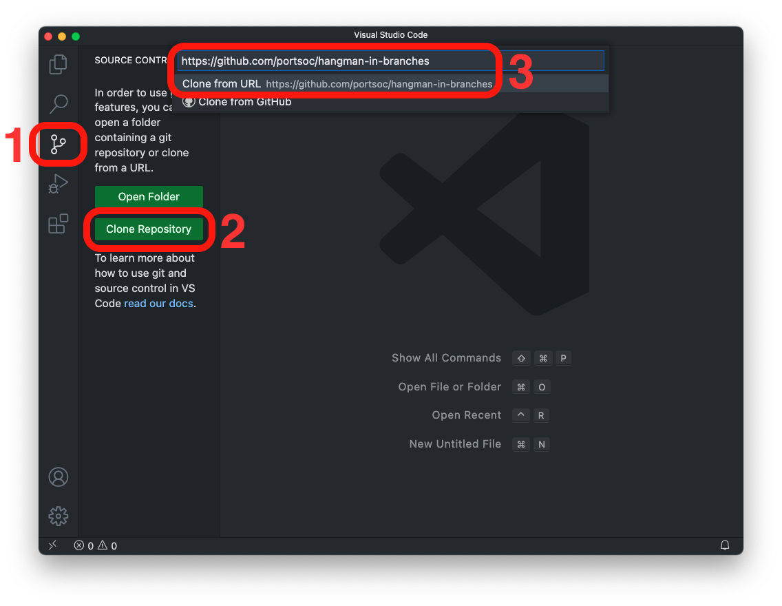 Clone repository in Visual Studio Code