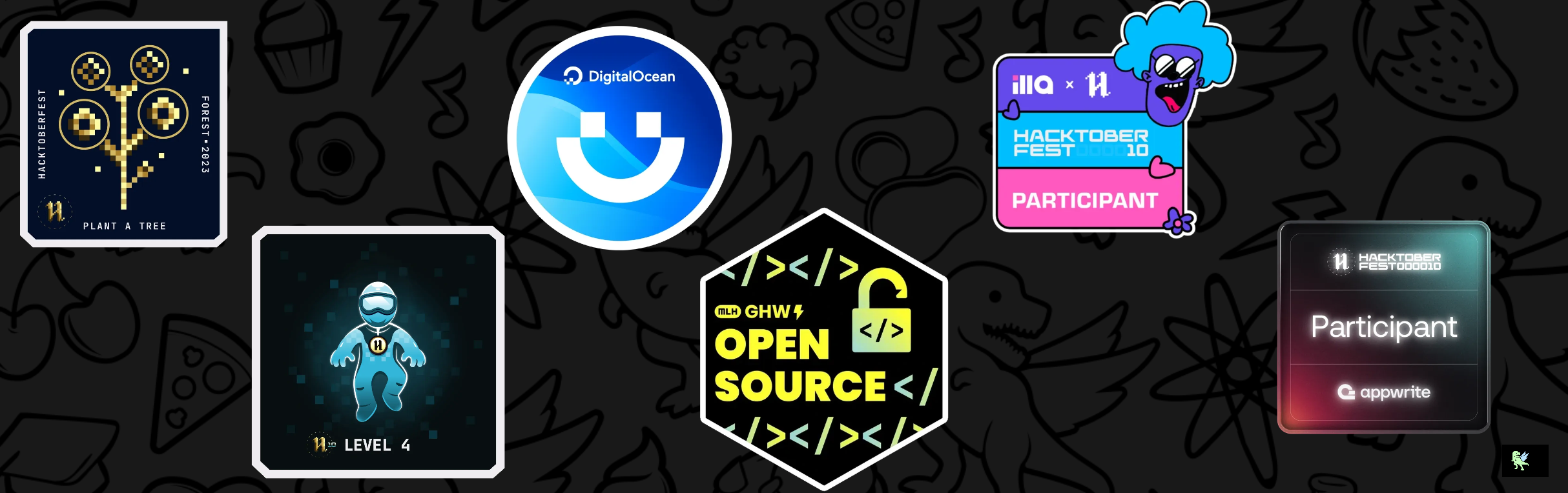 An image of @blindaks23's Holopin badges, which is a link to view their full Holopin profile