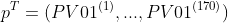 p^{T}=(PV01^{(1)},..., PV01^{(170)})