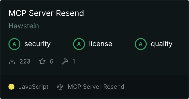 Server Resend MCP server
