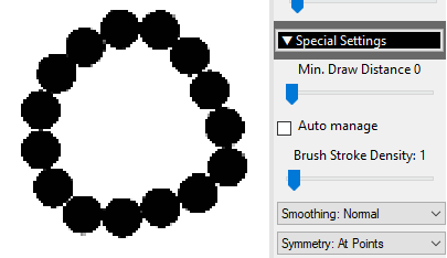 brush stroke density example