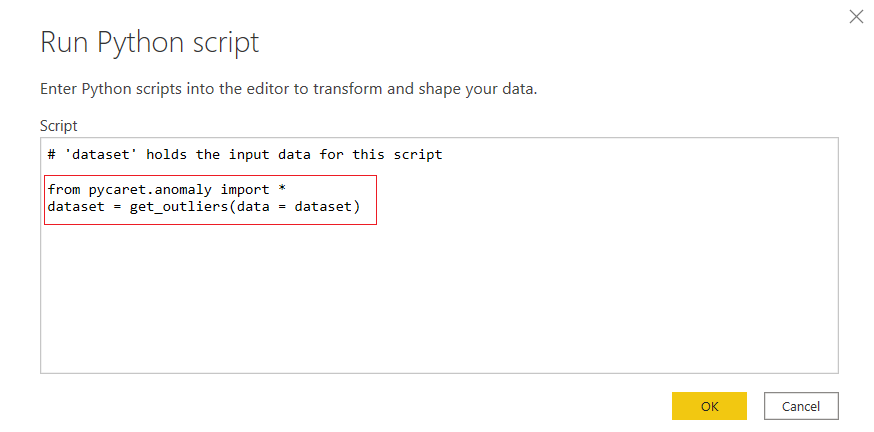 Power Query Editor (Transform → Run python script)