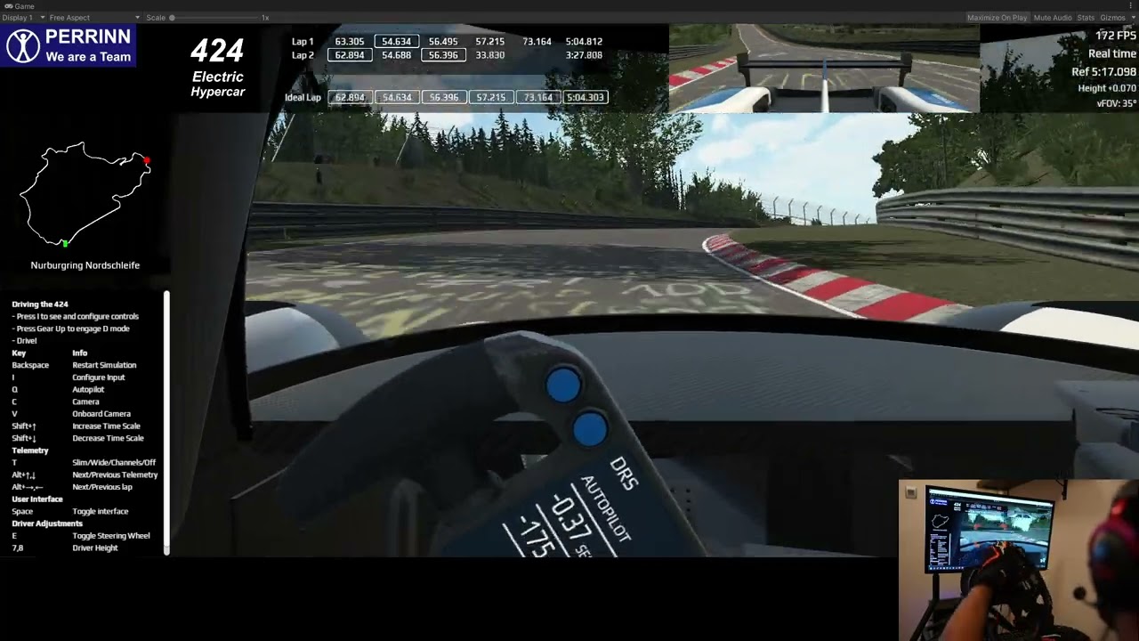 Vehicle Physics Pro simulating PERRINN 424 in Nordschleife