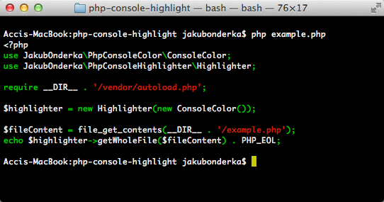 PHP Console Highlighter
