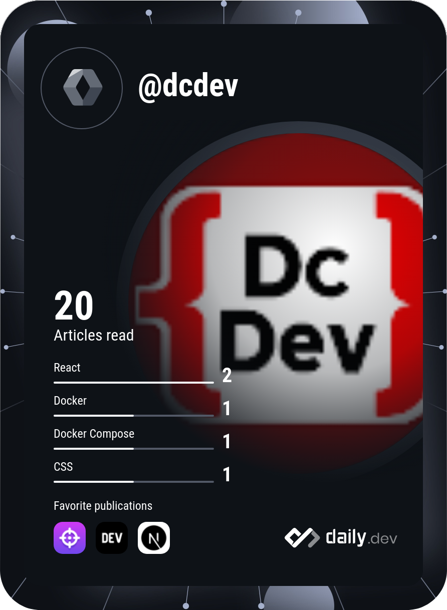 Dc Dev's Dev Card