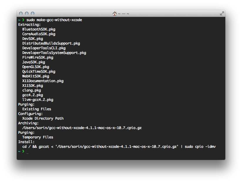 make-gcc-without-xcode Screenshot