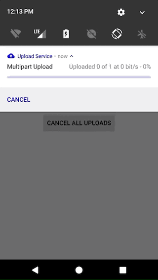 Upload Notification