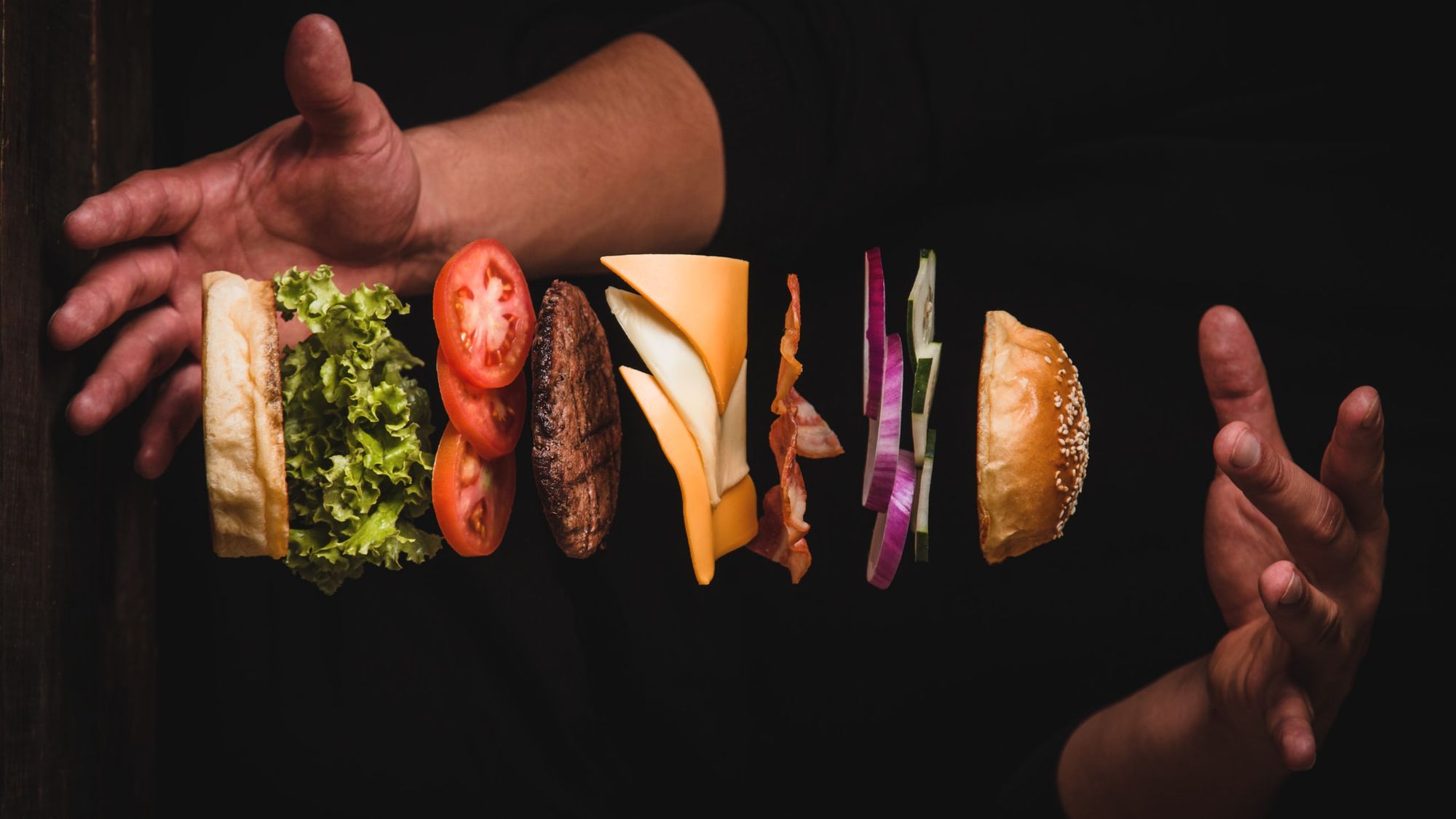 bundling a burger