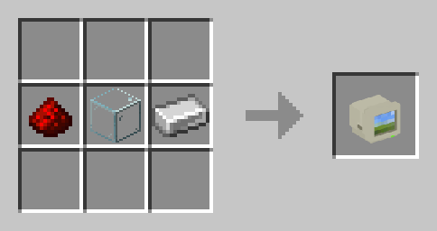 Image displaying crafting recipe of Computer Monitor