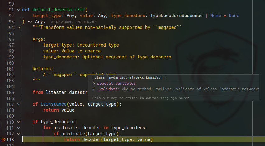 Expected type cannot be instantiated