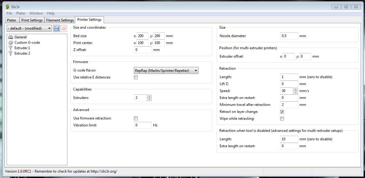 multi-extruder configs