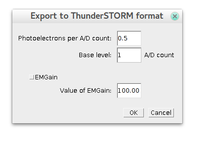 TS export window