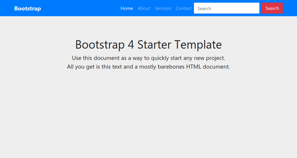 Bootstrap 4 Starter