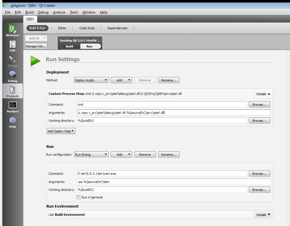 Qt project config