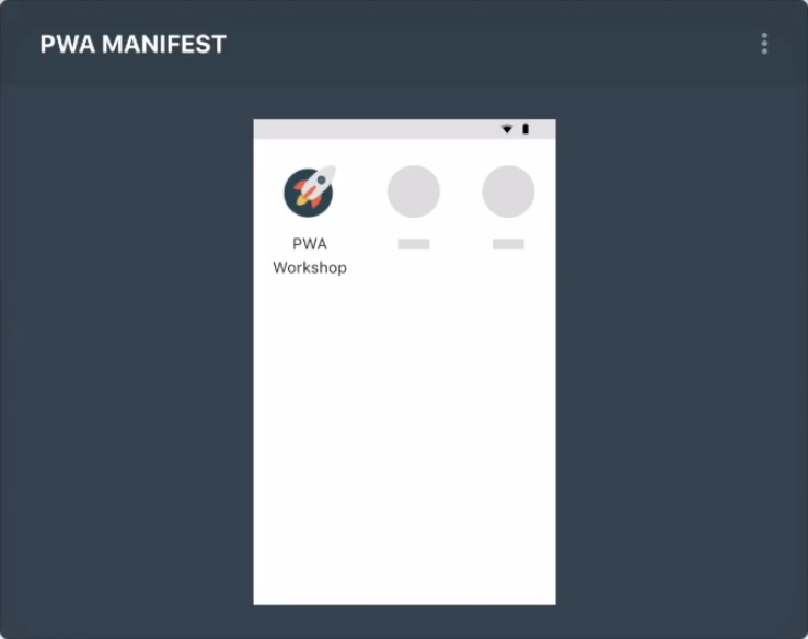 PWA manifest preview