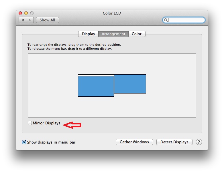 Select Display osx