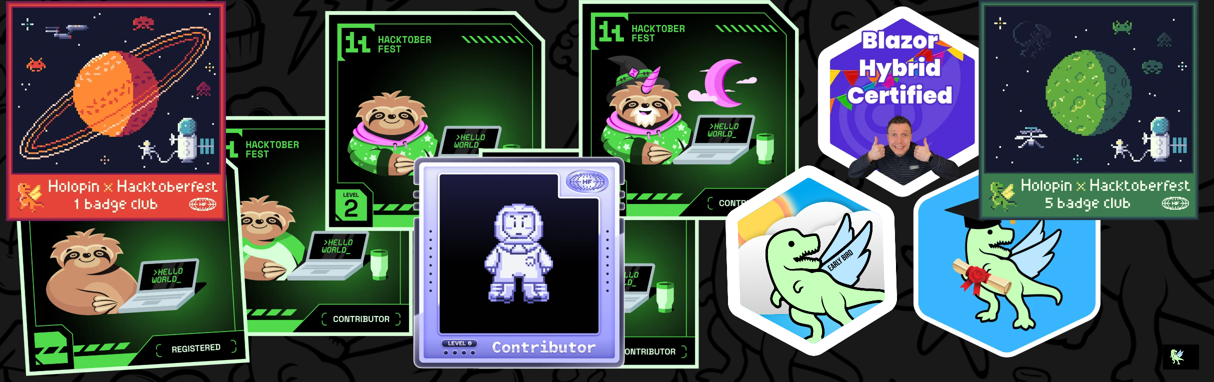 An image of @abhirajsardar's Holopin badges, which is a link to view their full Holopin profile