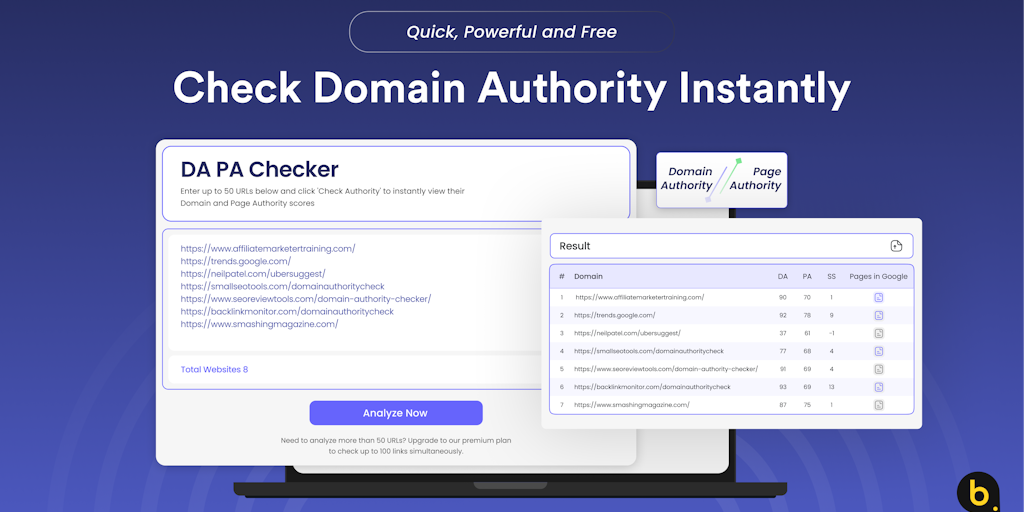 Bulk Domain Authority Checker