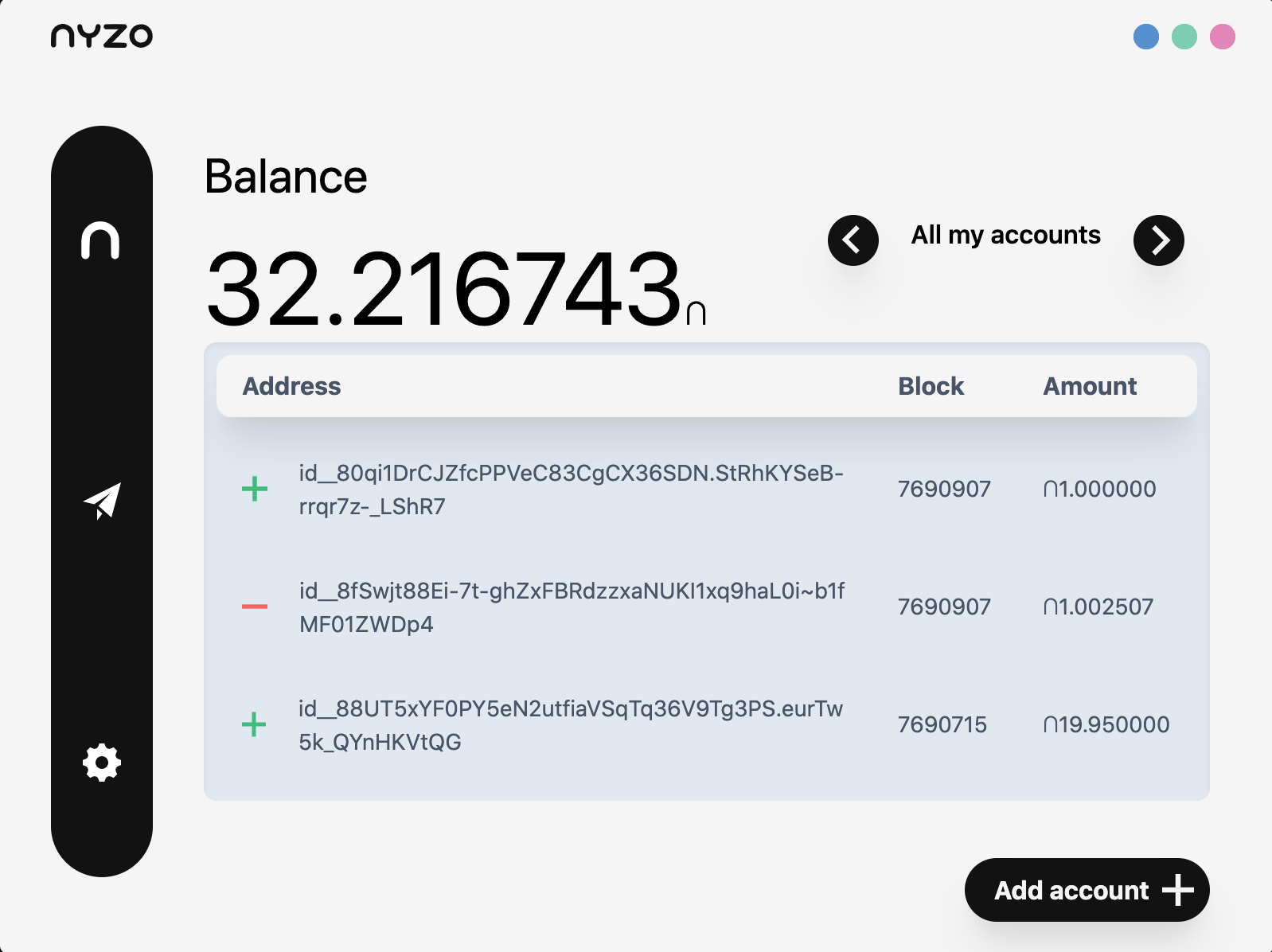 Nyzo Wallet