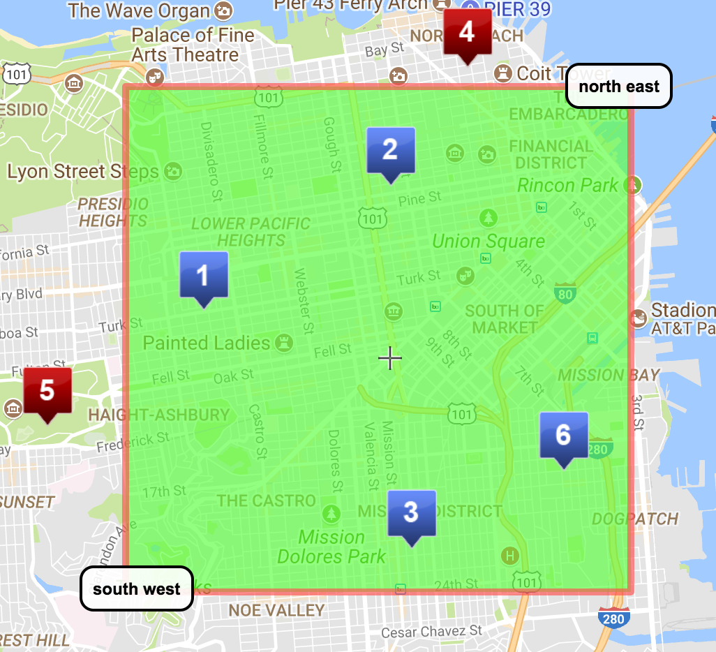 query by boundaries