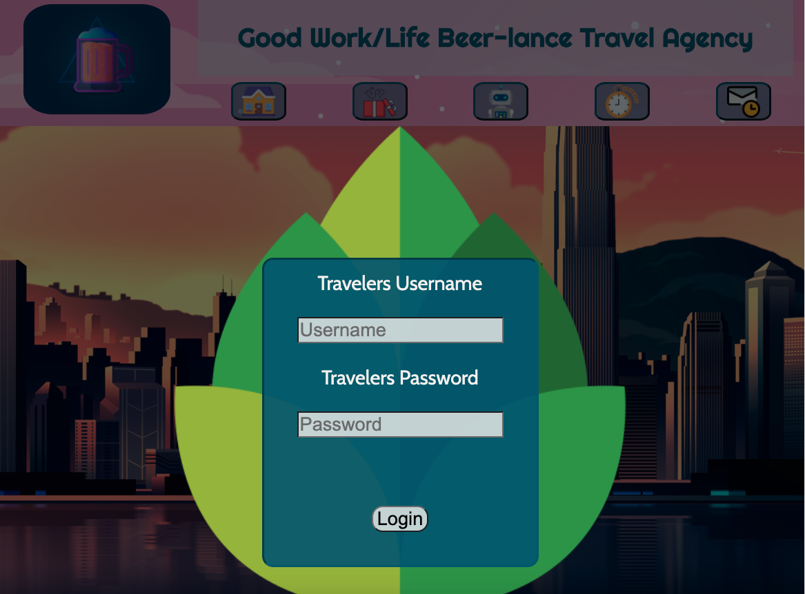 show the login to the submit of a trip