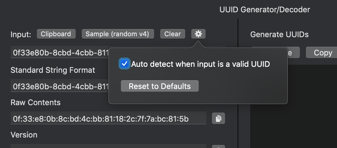 DevUtils.app: UUID Generator/Decoder macOS app