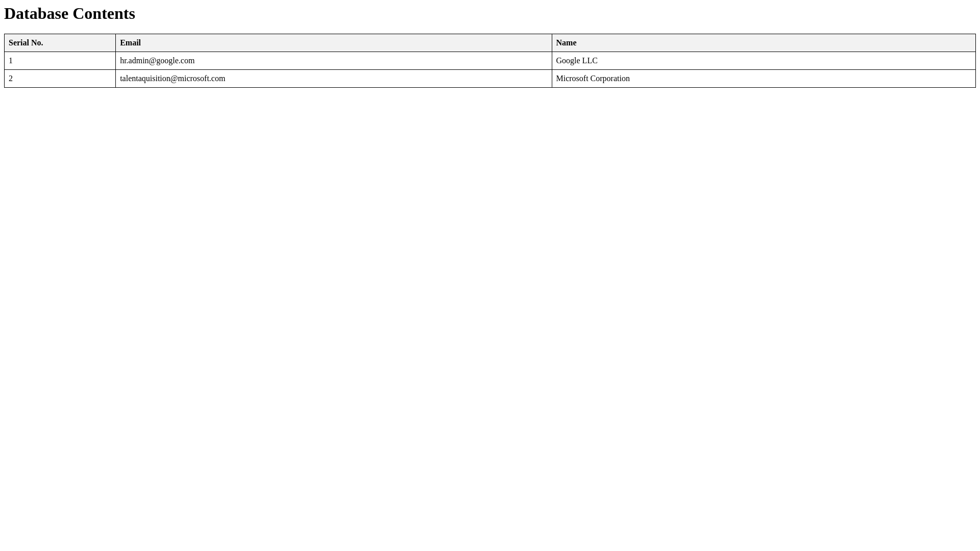 Database Viewer Screenshot