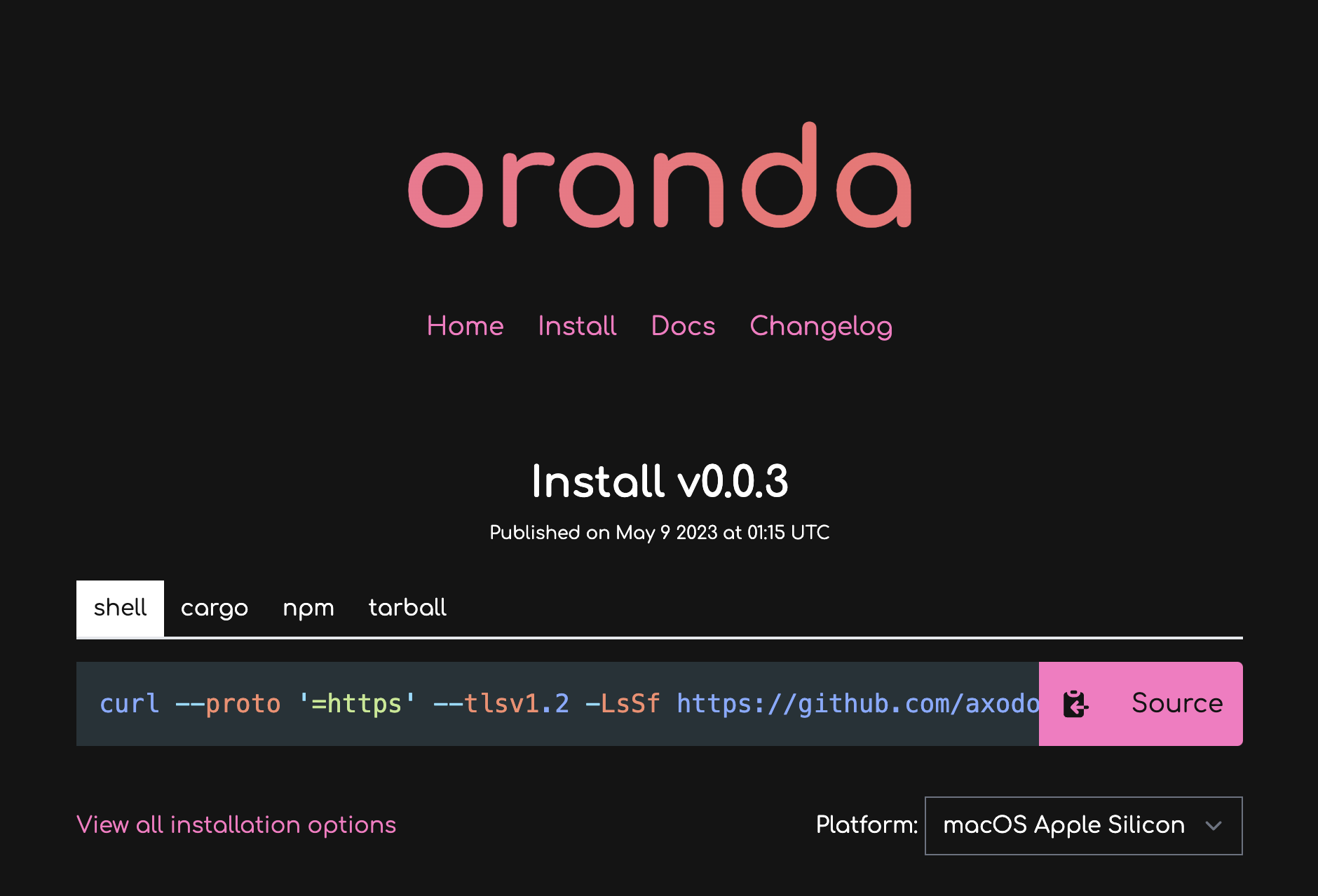 oranda install widget preview