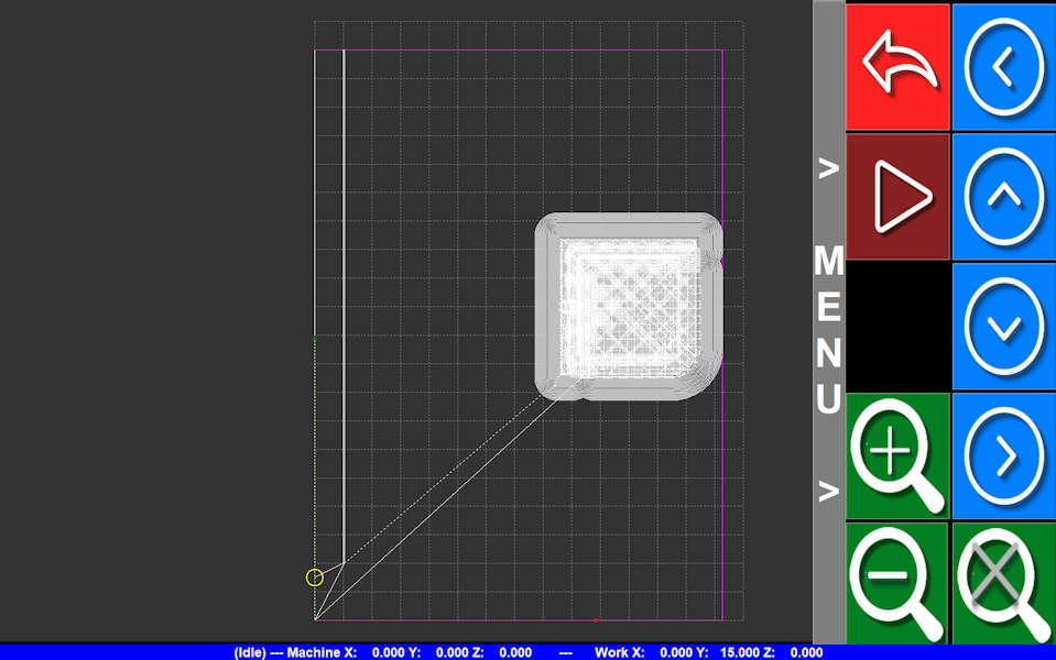 Stream Deck device with buttons with buttons for CNC 