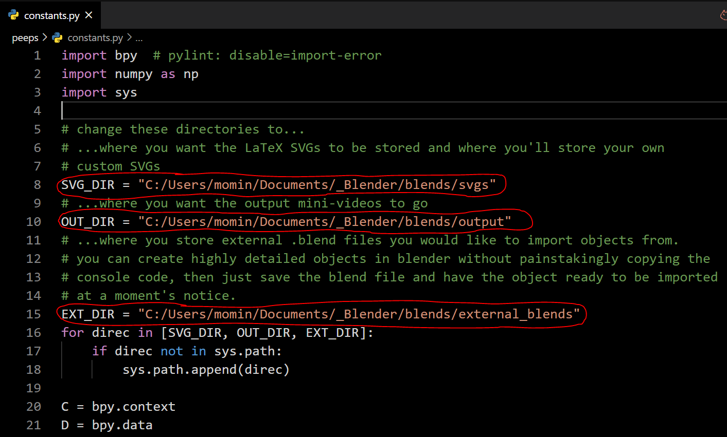 adjusting constants.py