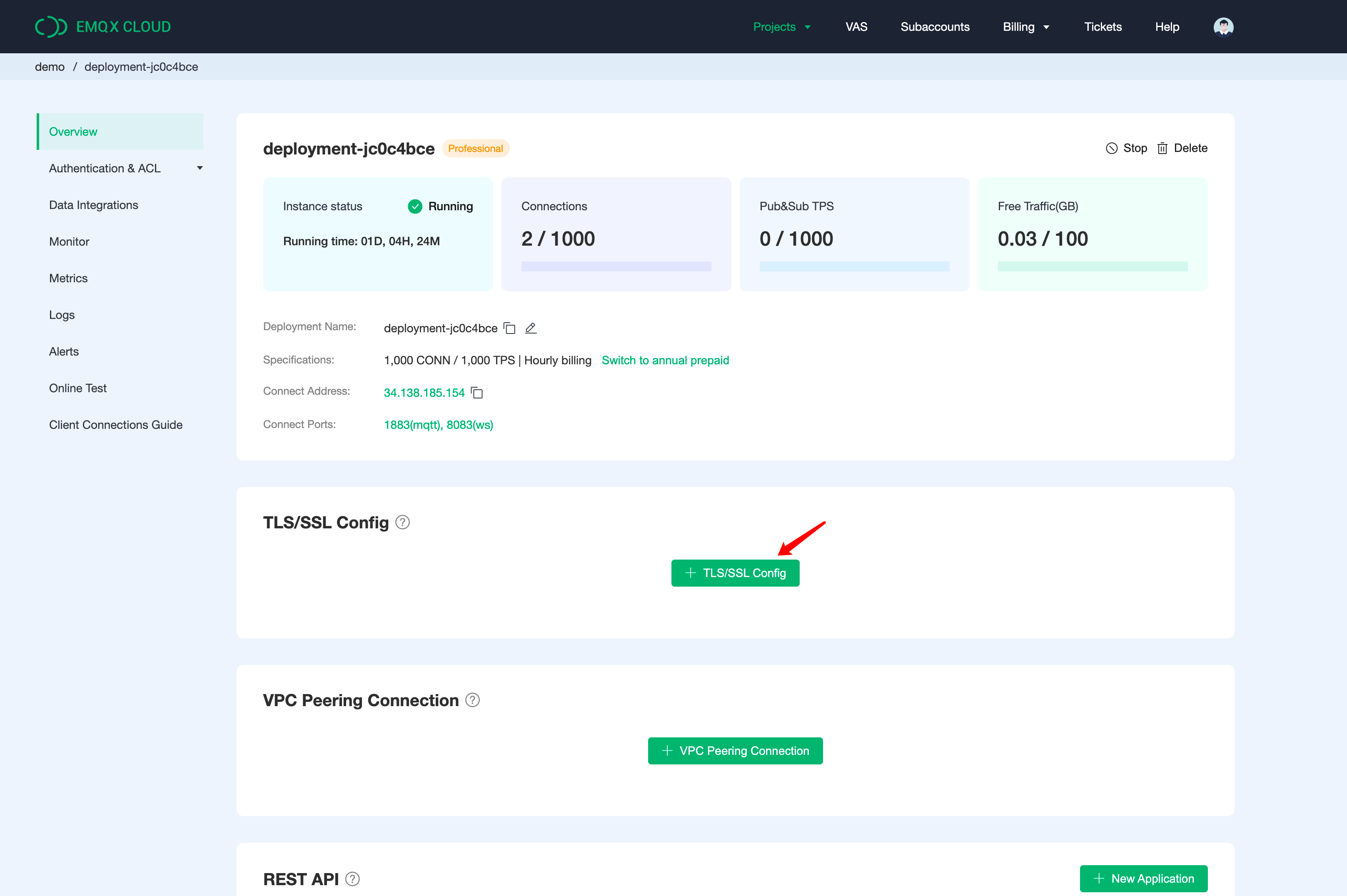 Login to the EMQX Cloud Console