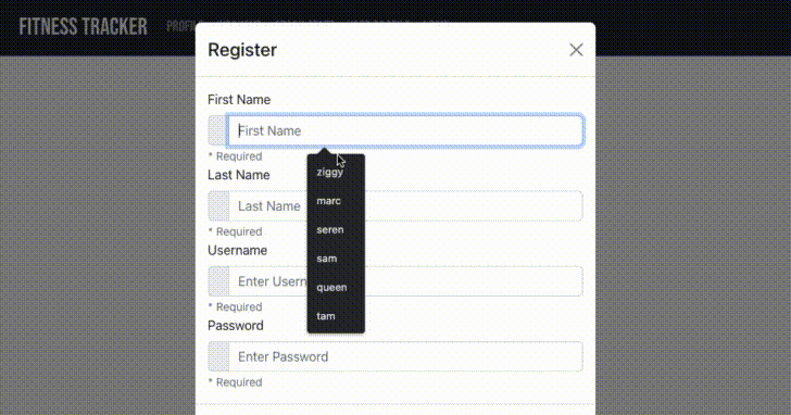 User Registration