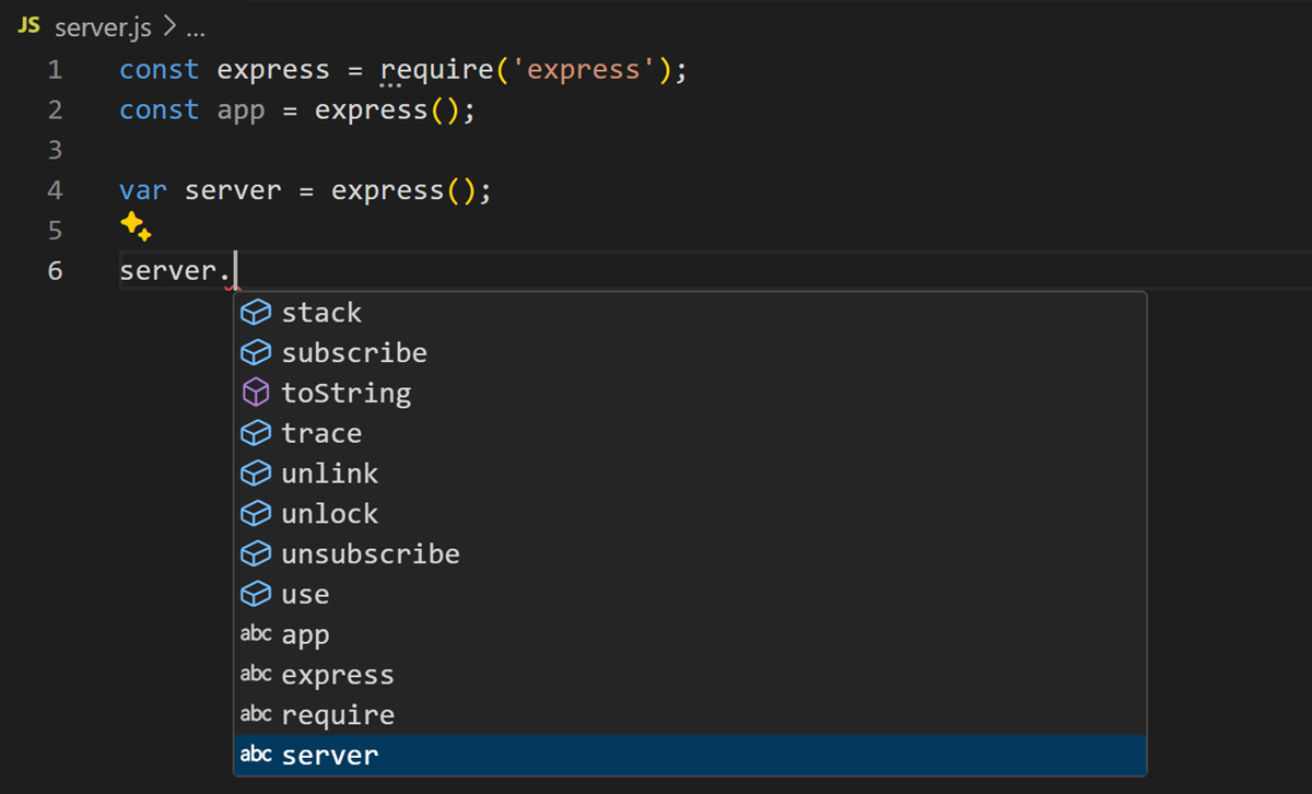 IntelliSense Example