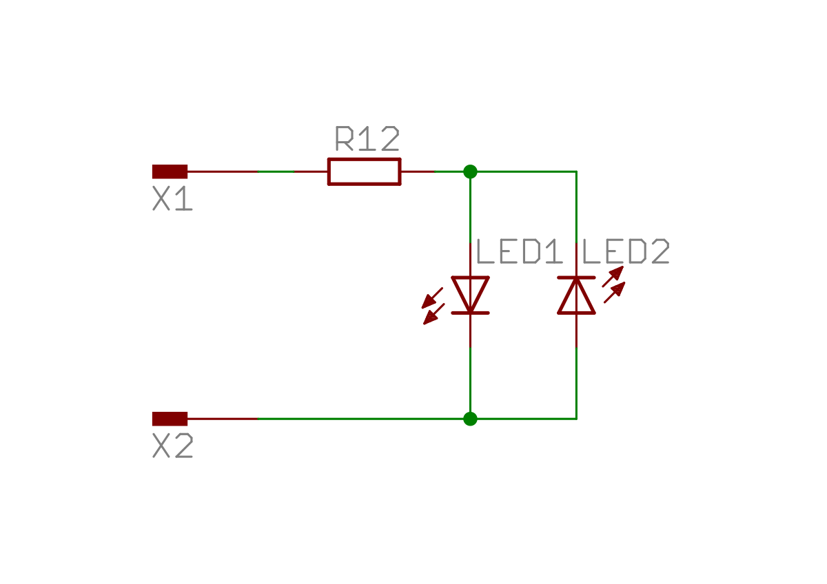 Two LED charlieplex circuit