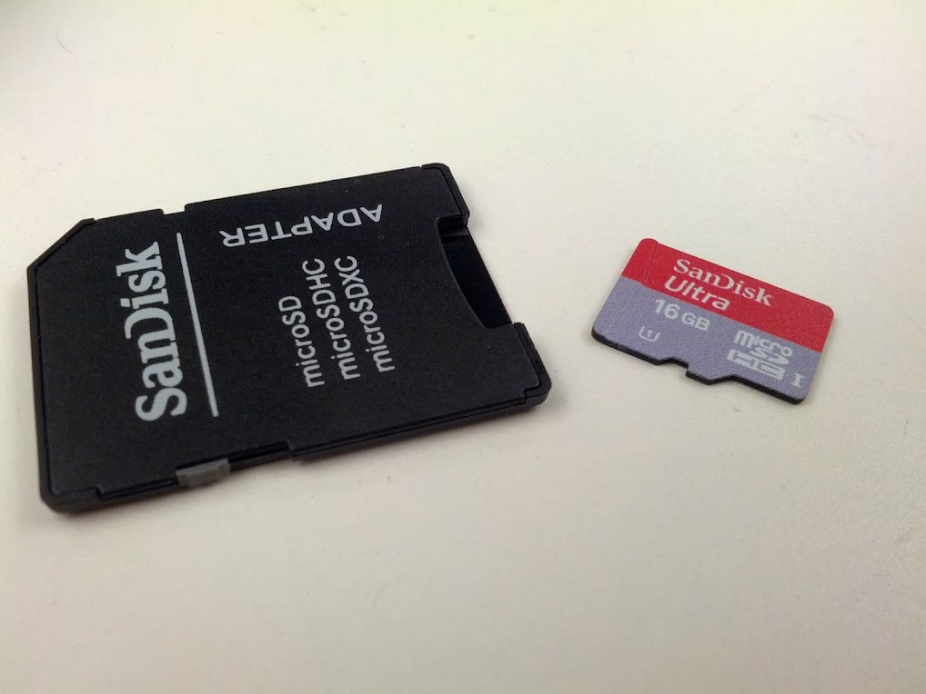 MicroSD card and SD adapter