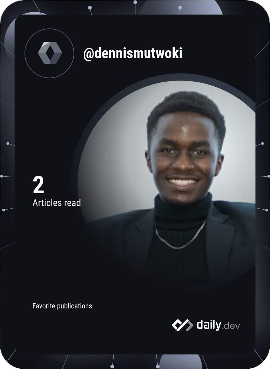 Dennis Mutwoki's Dev Card