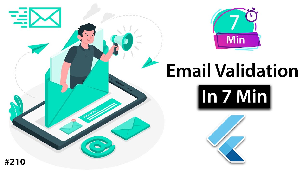 Flutter Tutorial - Email Validation In 7 Minutes YouTube video