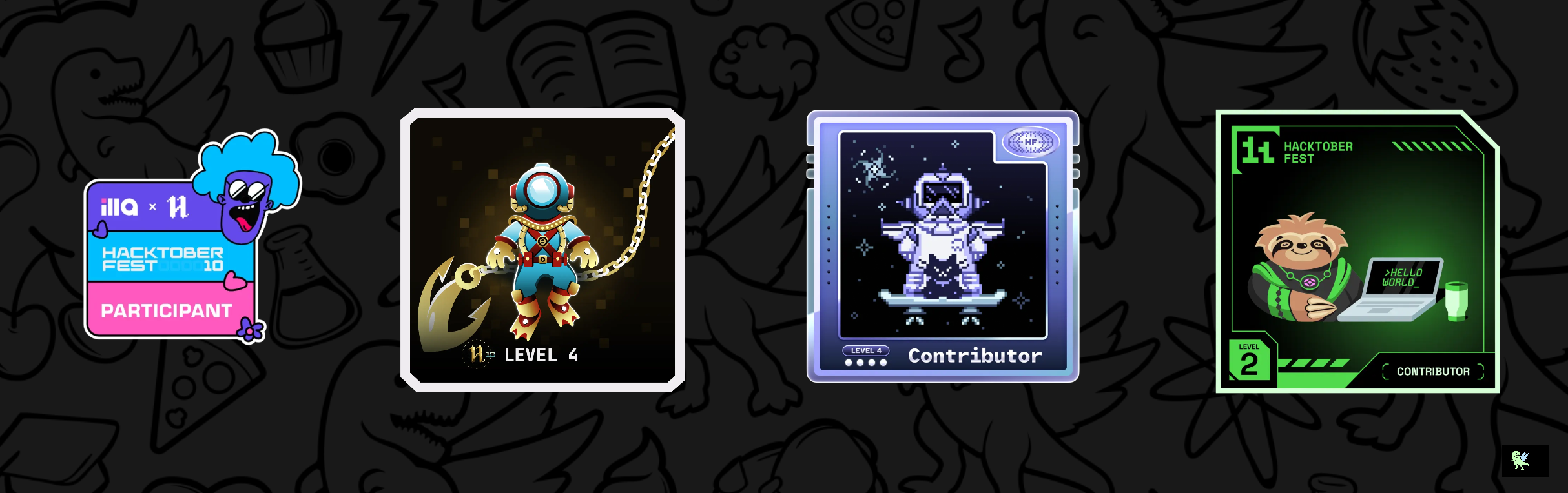 An image of @areebniyas's Holopin badges, which is a link to view their full Holopin profile