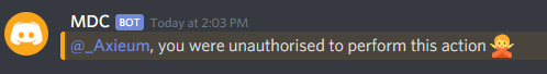 Unauthorised