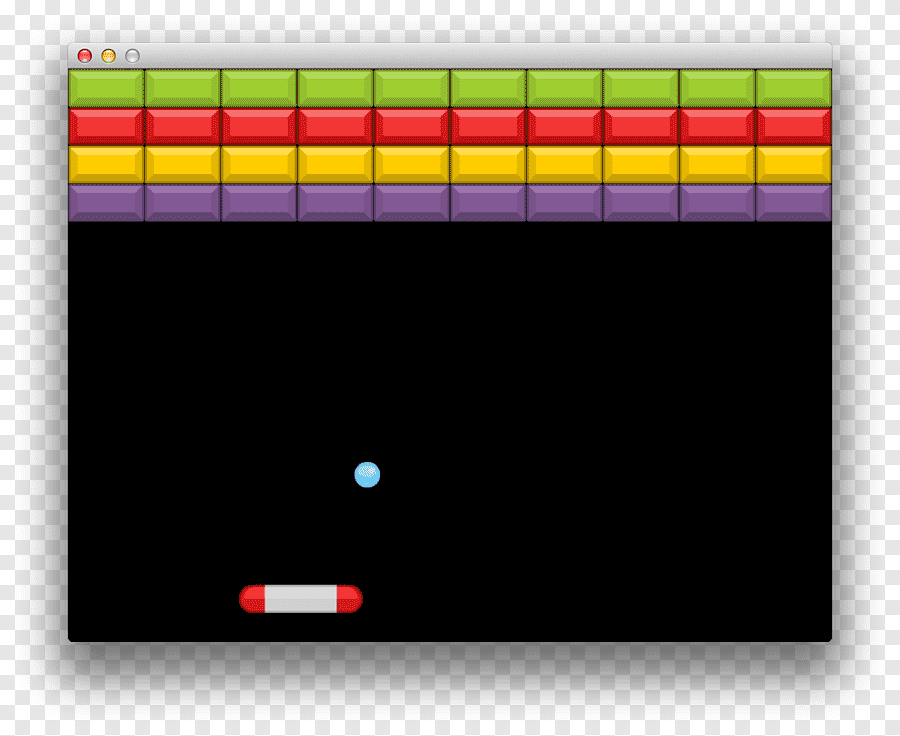 Image of 2D Breakout game