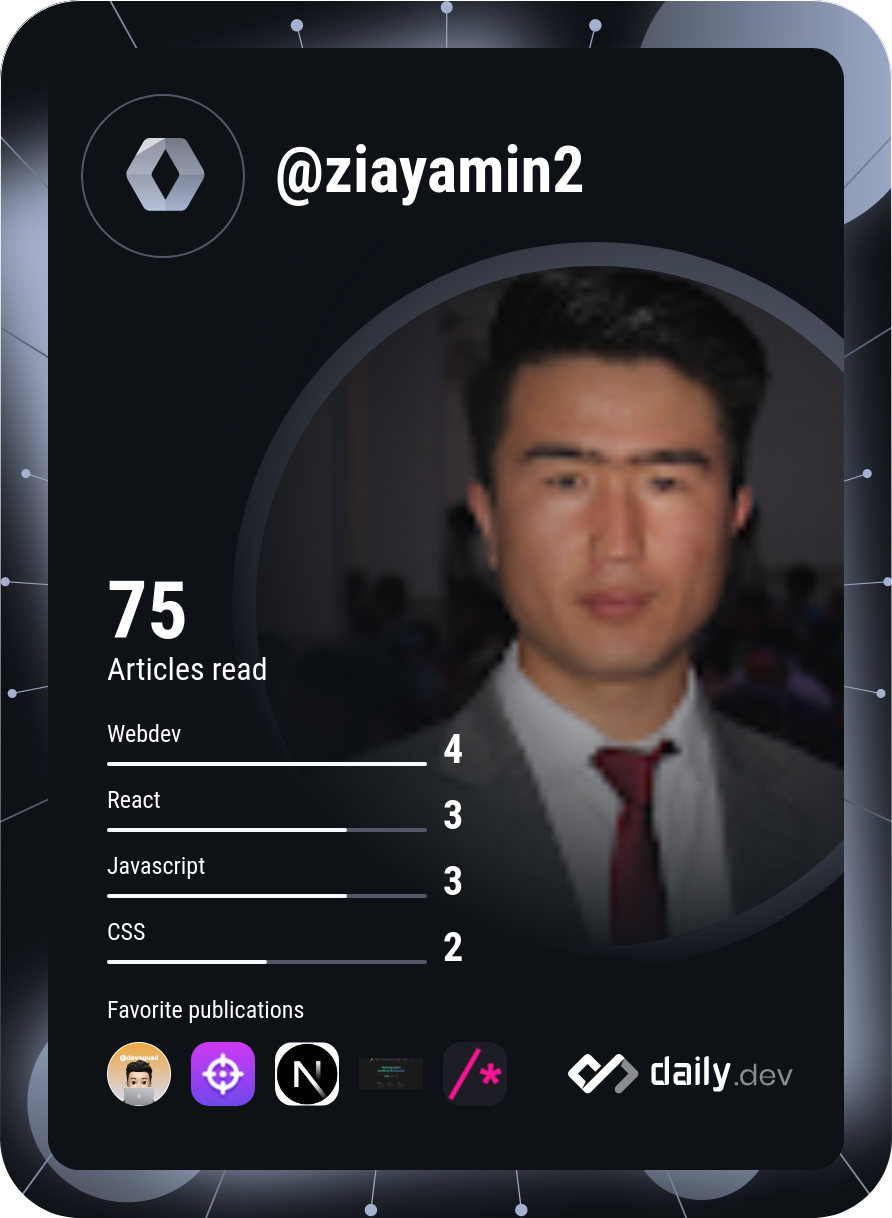 Zia Yamin's Dev Card