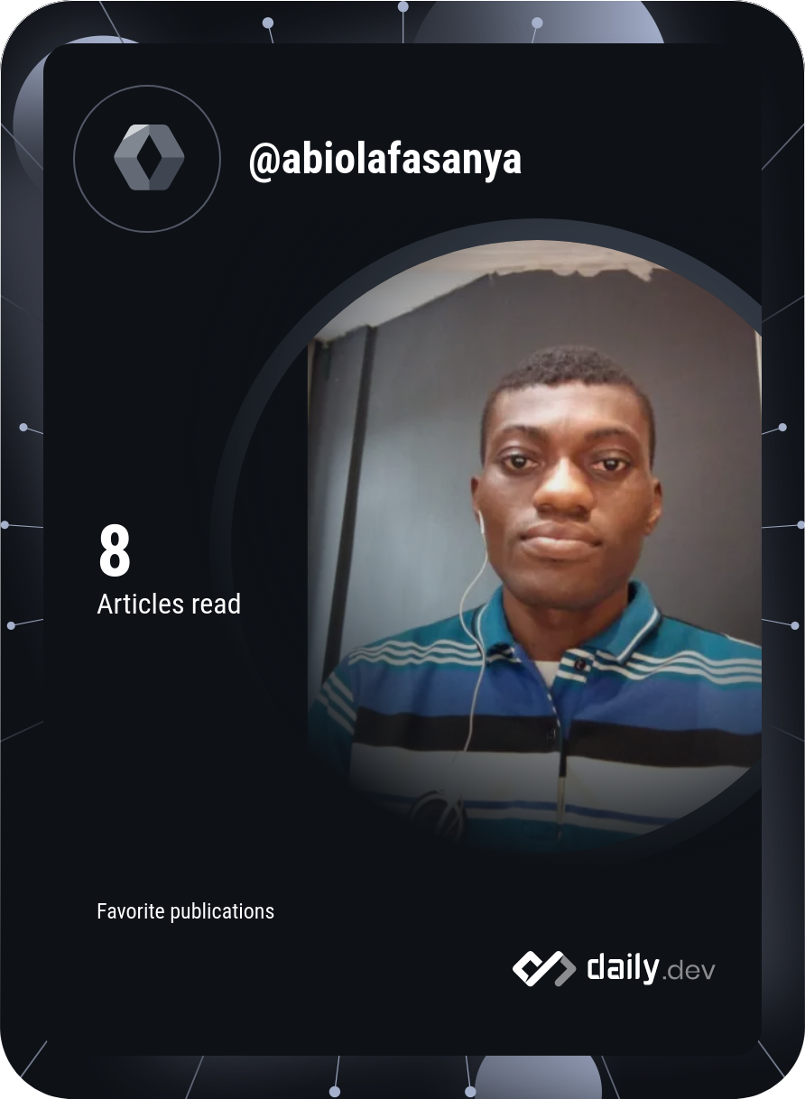 Abiola Fasanya's Dev Card