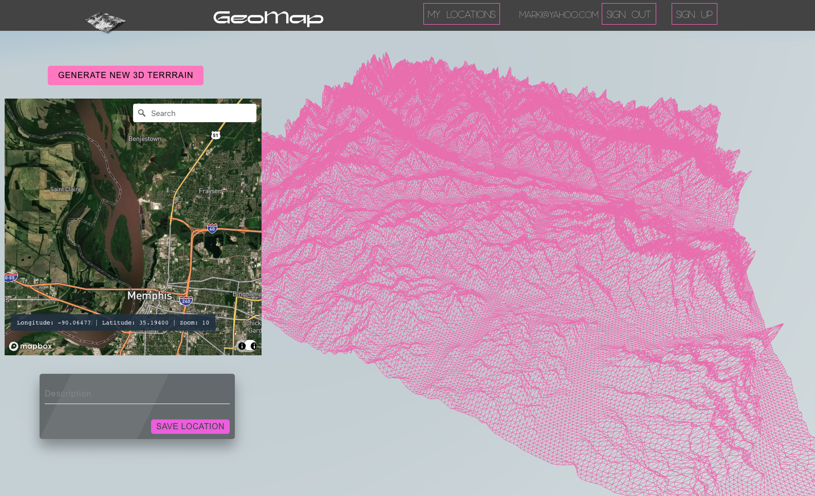 Screen shot of Geo Map App